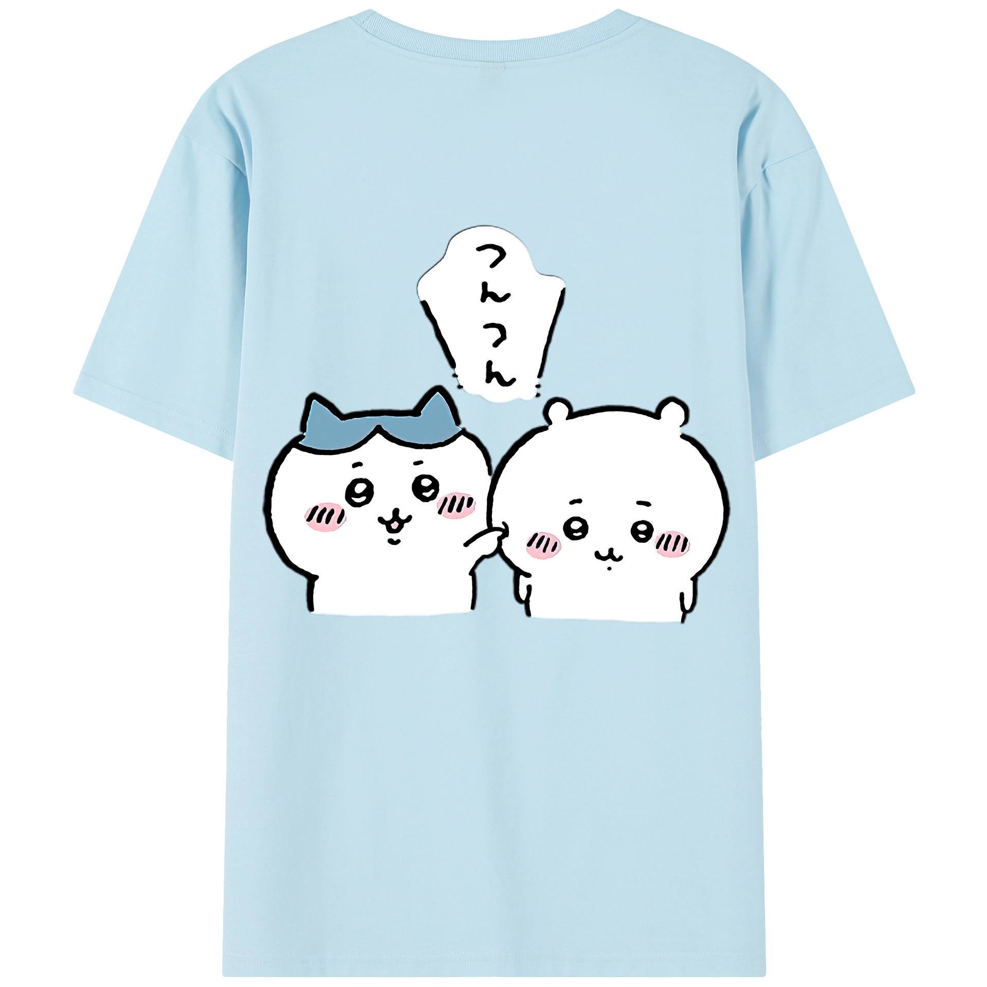 （画像用） ちいかわ ちいかわ Chii-kawa chiikawa 綿100％半袖Tシャツ（背面プリント）